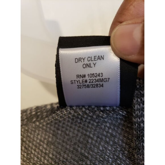 Bobeau gray open front, 2 pockets, single button split sides cardigan, size M - Picture 4 of 6